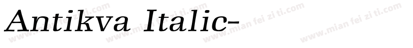 Antikva Italic字体转换